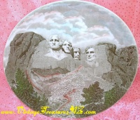 Image for Johnson Bros Mt Rushmore/Mount Rushmore Presidents Commemorative Souvenir Cabinet Plate Vintage ca 1950s-1970s <b><span style='color:red'>*****PRIORITY MAIL SHIPPING INCLUDED – DOMESTIC ORDERS ONLY!*****</span></b><span style='color:purple'